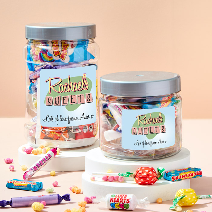 Personalised Retro Sweet Jar - Sweets