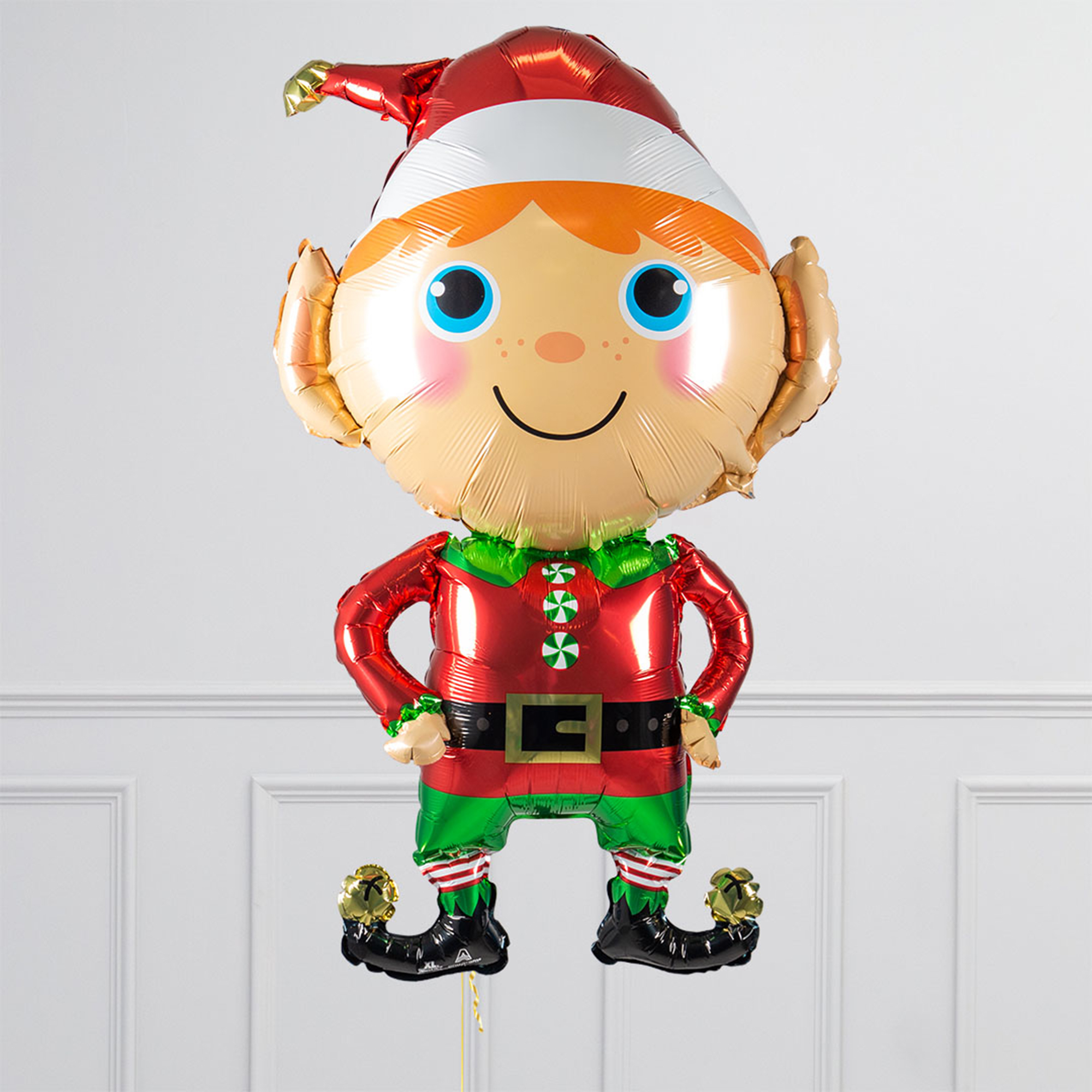 Elf Inflated Christmas Balloon Supershape & Foils Bundle - FREE DELIVERY