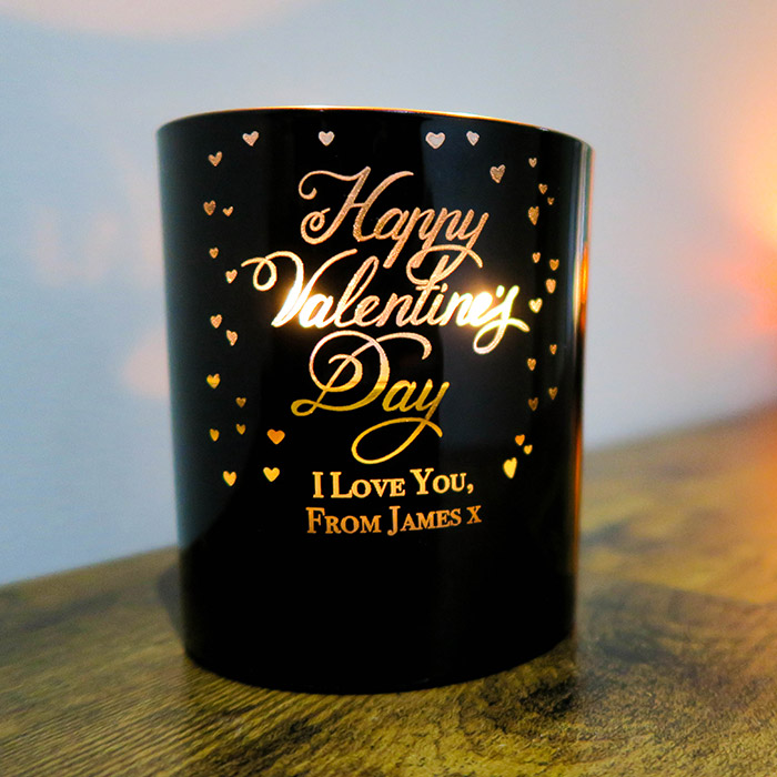 Personalised Scented Glow Candle - Valentine's Day