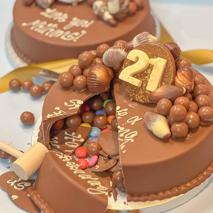 Personalised 21st Birthday Guylian Smash Cake