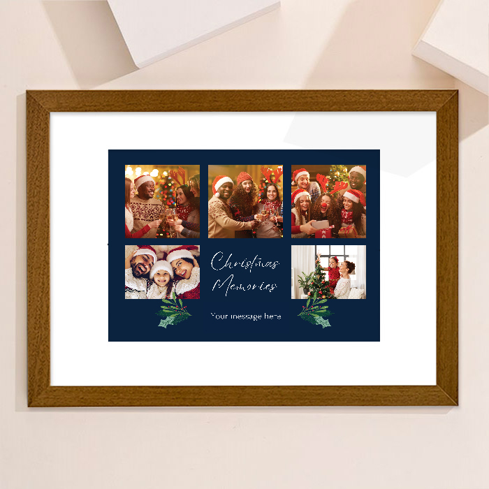 Multi Photo Upload Landscape Print - Christmas Memories