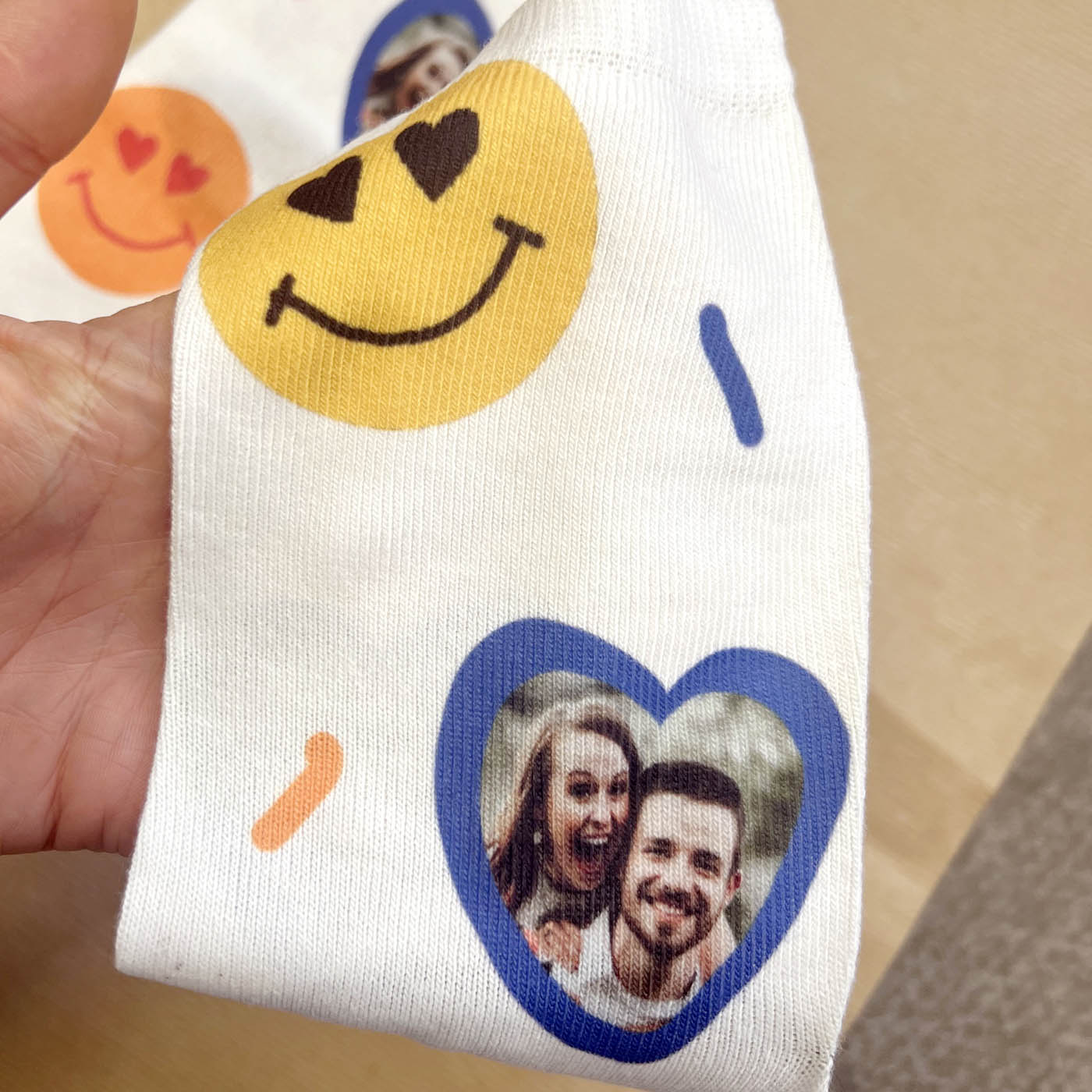 Personalised Photo Socks - Smiley Face