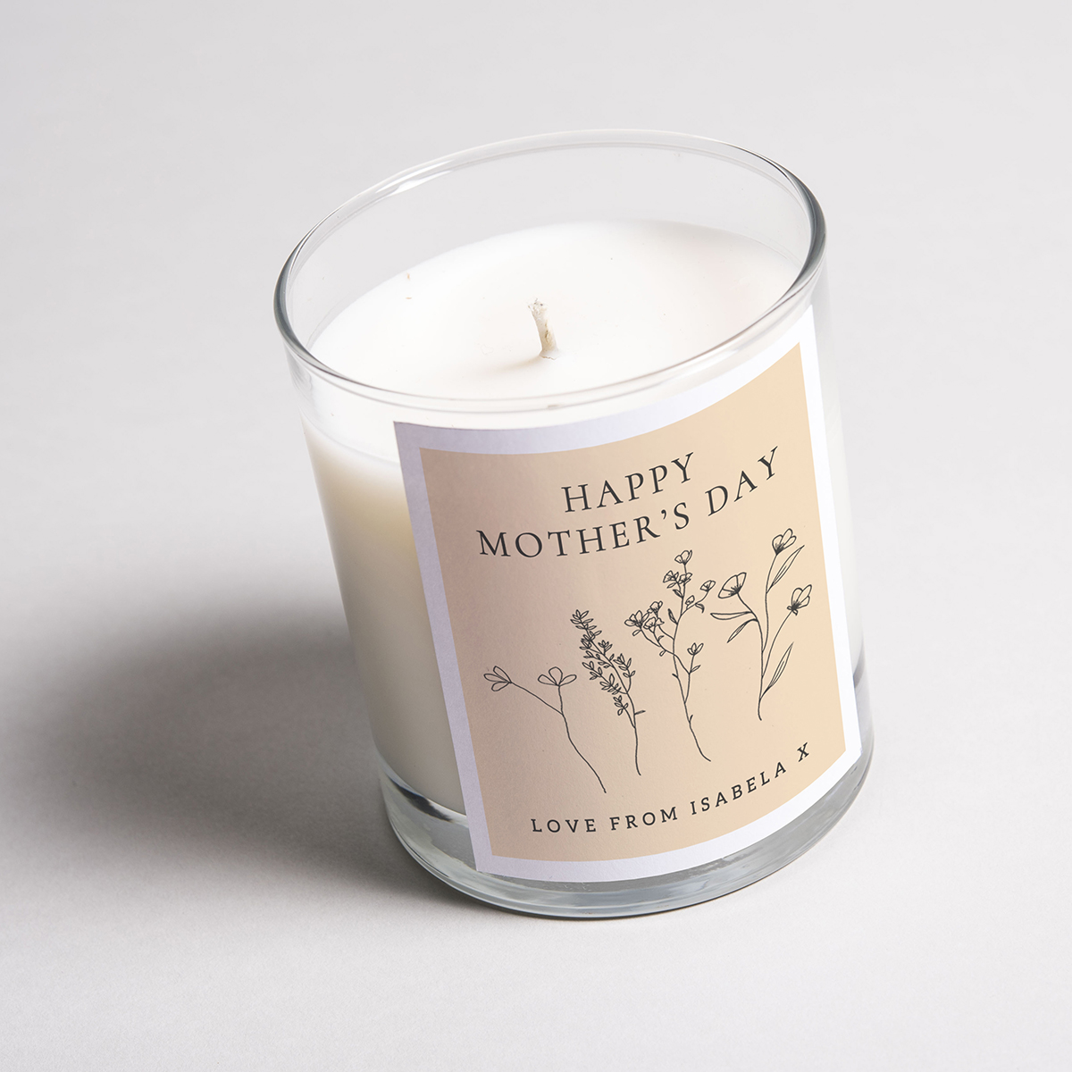 Personalised Scented Candle - Floral Mother's Day