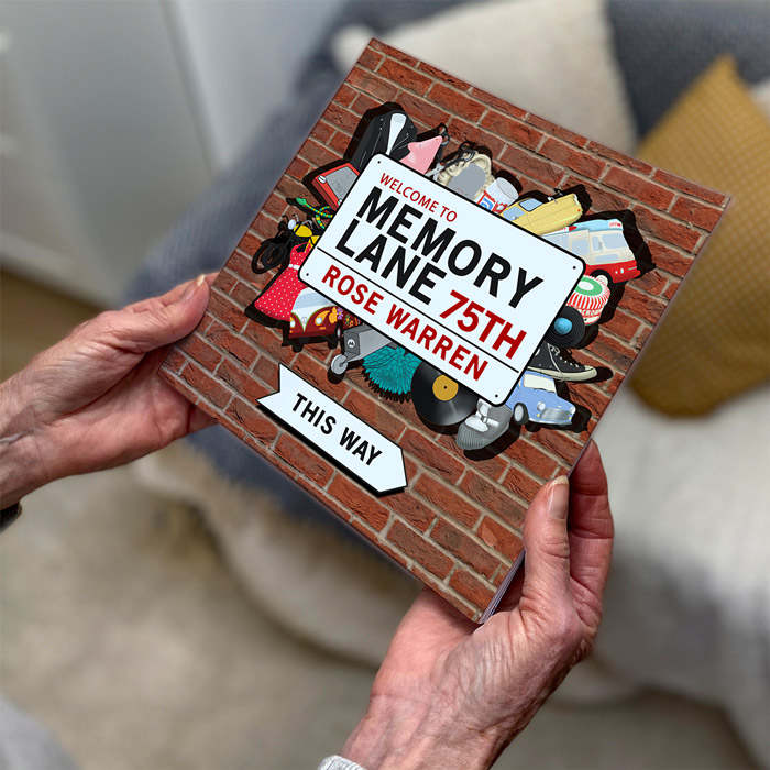 Personalised Book - Memory Lane 75th Birthday