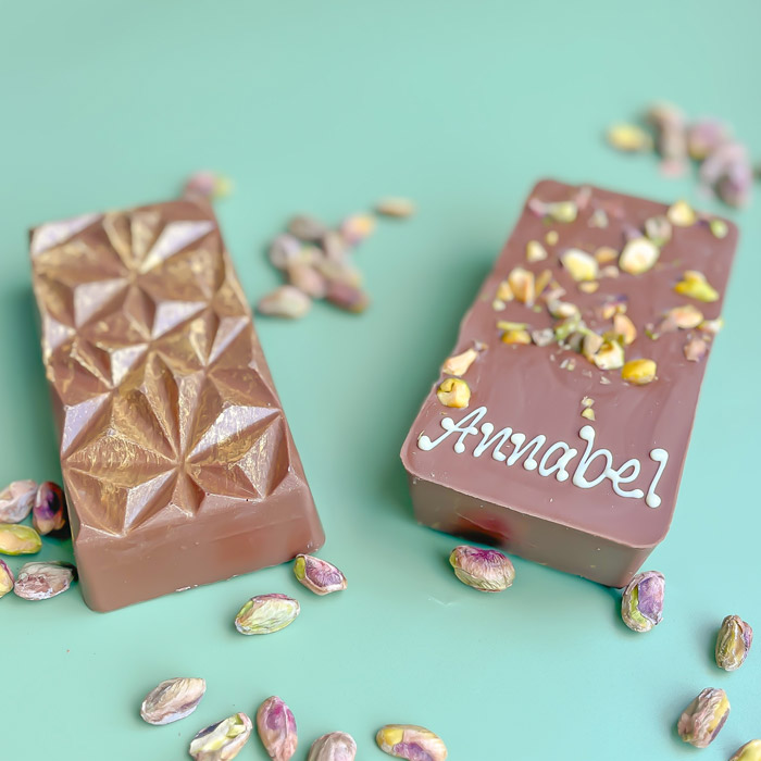 Personalised Viral Pistachio and Crispy Kunafa Chocolate Bar