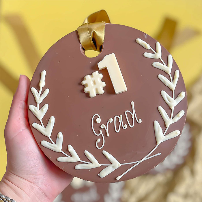 Personalised Belgian Chocolate Pistachio Medal