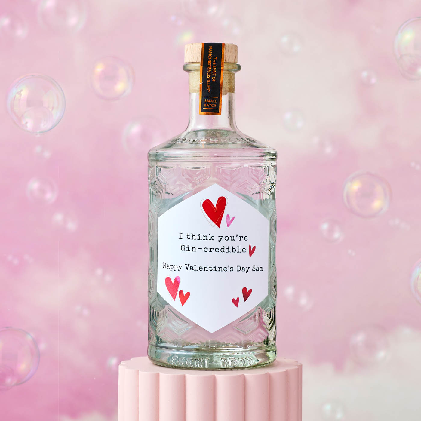 Personalised Manchester Gin - Gin-Credible Happy Valentine's Day