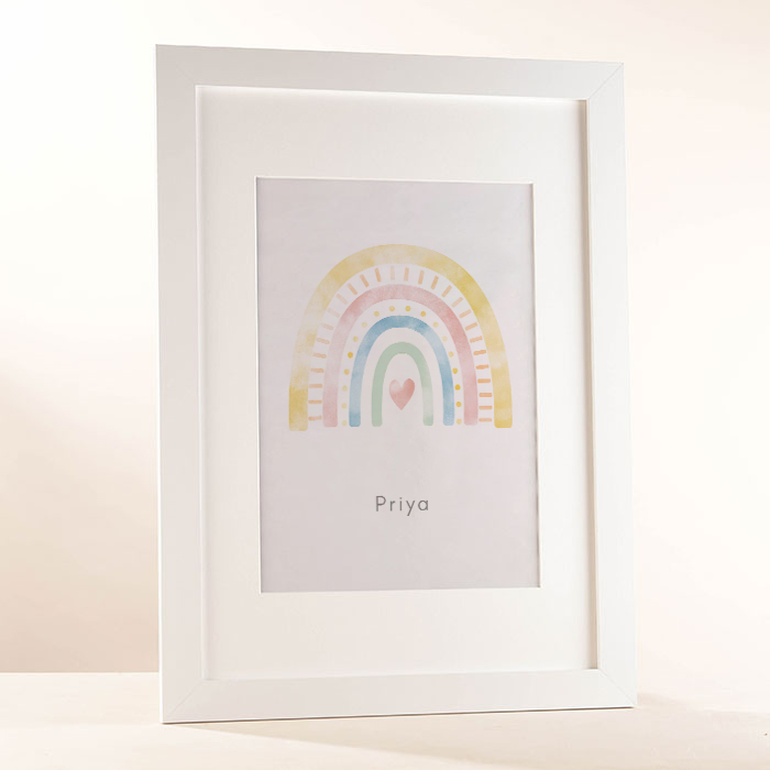 Personalised Rainbow Framed Print